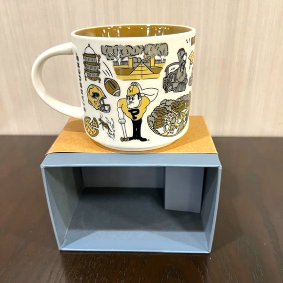 Set of 2 NEW 14oz Starbucks Purdue Been There Campus Collection mugs - Picture 7 of 9